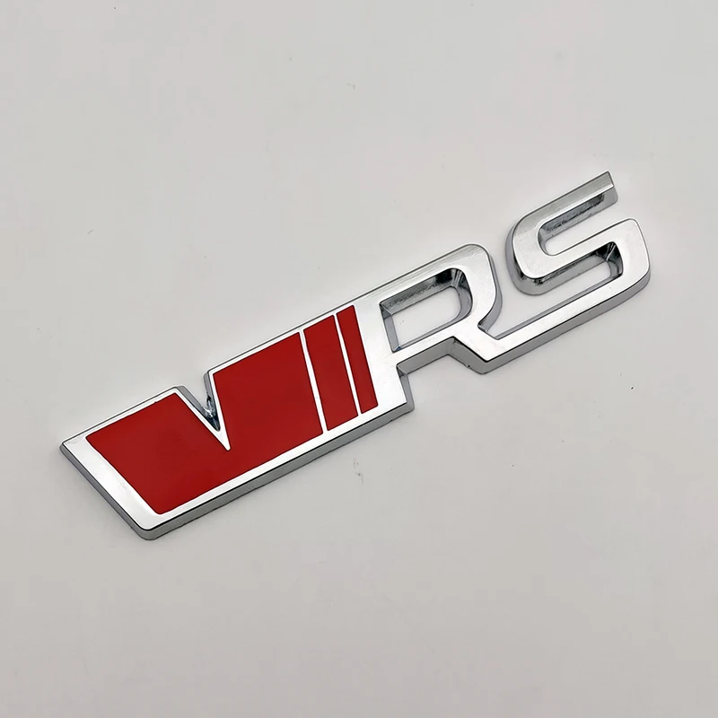 3d RS Logo VRS Emblem Nameplate Car Front Grille Trunk Badge RS VRS Accessories