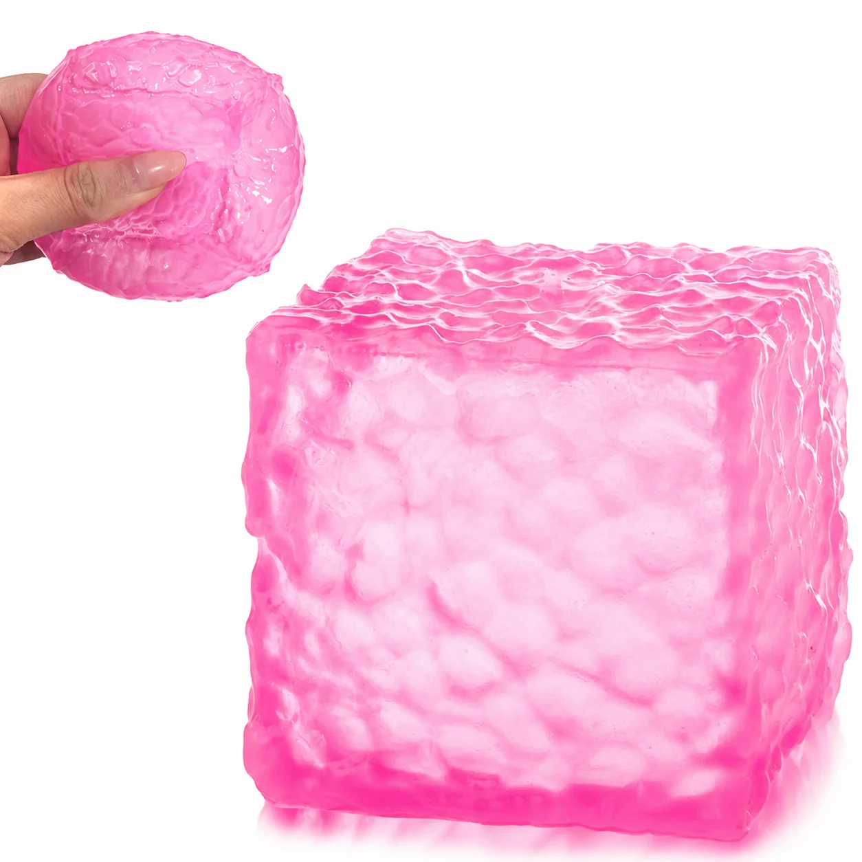 Sensory Gel Ice Cube Stress Relief Toy for Squeezing and Relaxation