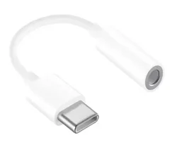 Premium USB - C to 3.5mm Hi - Res Audio Adapter with Portable Design (White)