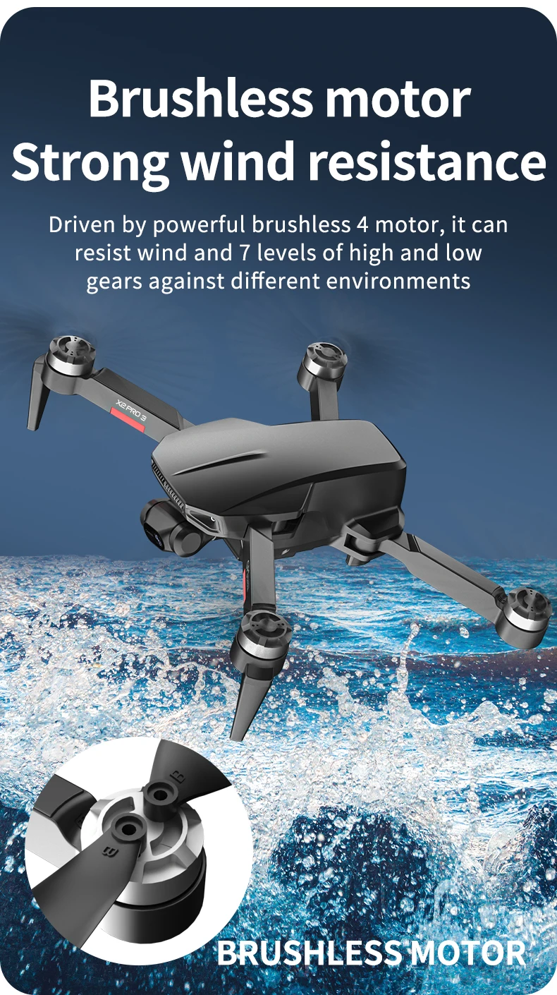 2022 New GPS Drone 5G WIFI 4k Profesional 8K HD Dual Camera 3-Axis Gimbal EIS Anti-shake Brushless Motor Foldable Quadcopter top RC Quadcopter