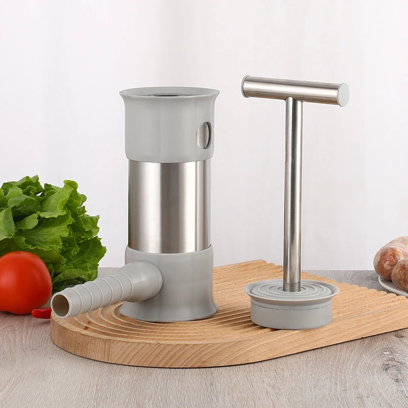 Stainless Steel Sausage Meat Stuffer Horizontal Sausage Maker Homemade Kitchen Meat Maker Tool Filler sausage stuffer