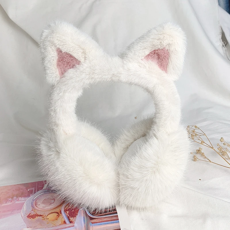 Faux fur Earmuffs winter ear warmer Ear-muffs for women thickened cute Earflap outdoor antifreeze women's ear Cover warm earmuffs fur earmuffs