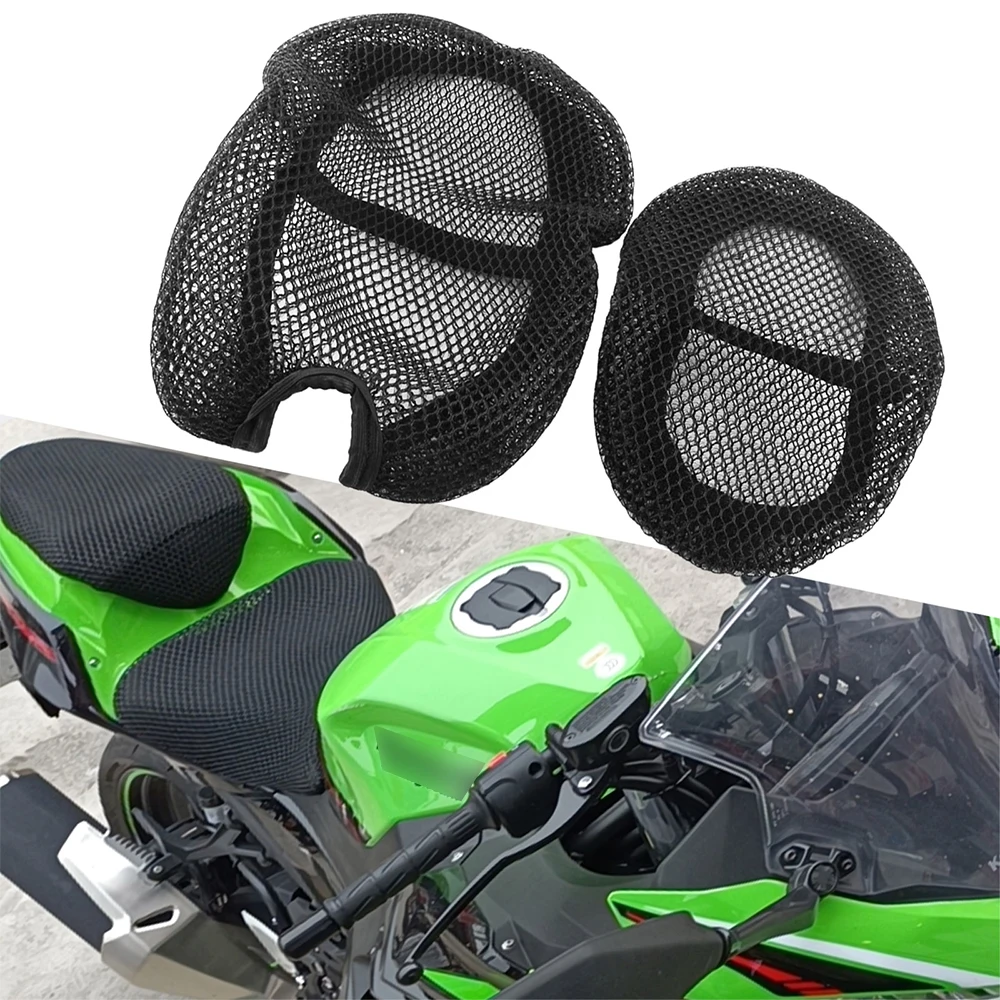 오토바이 3D 메쉬 원단 시트 커버 쿠션 보호대, 통기성 가와사키 Z400 닌자 400 Z900 Z900 ABS, 2 개