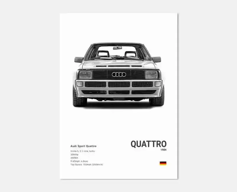 thumbnail image 1 of Póster fotográfico de coches alemanes pop Rs3, estético, de lujo, R8, C8, superdeportivo, GTR, SUV, lienzo impreso, arte de pared, decoración de la habitación del conductor del hogar, 1 of 5