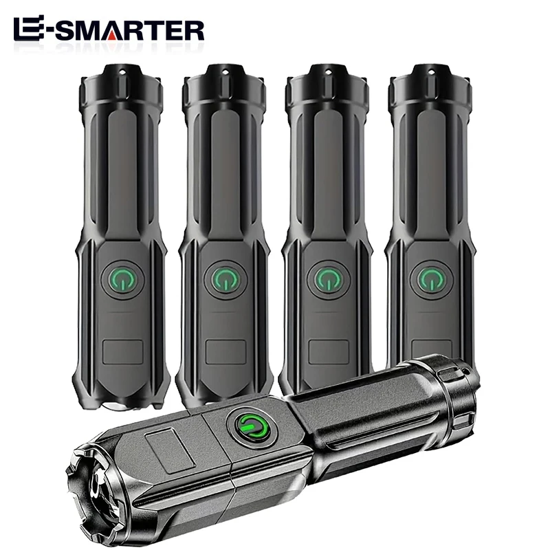 Lampe Torche Rechargeable USB, 2PCS Lampe de Poche LED, 4 Modes, Anti
