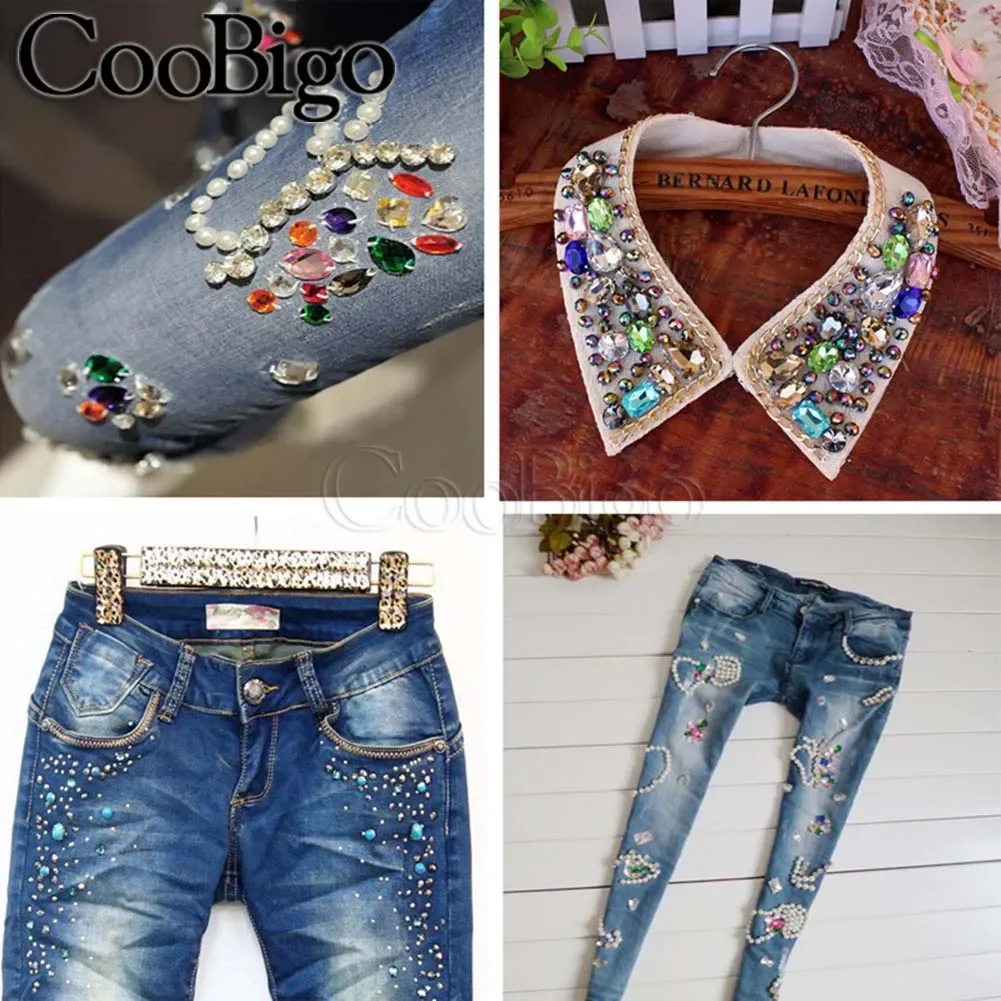 Rhinestone Rivet Clawed Crystal Studs Nailheads Spike 100pcs
