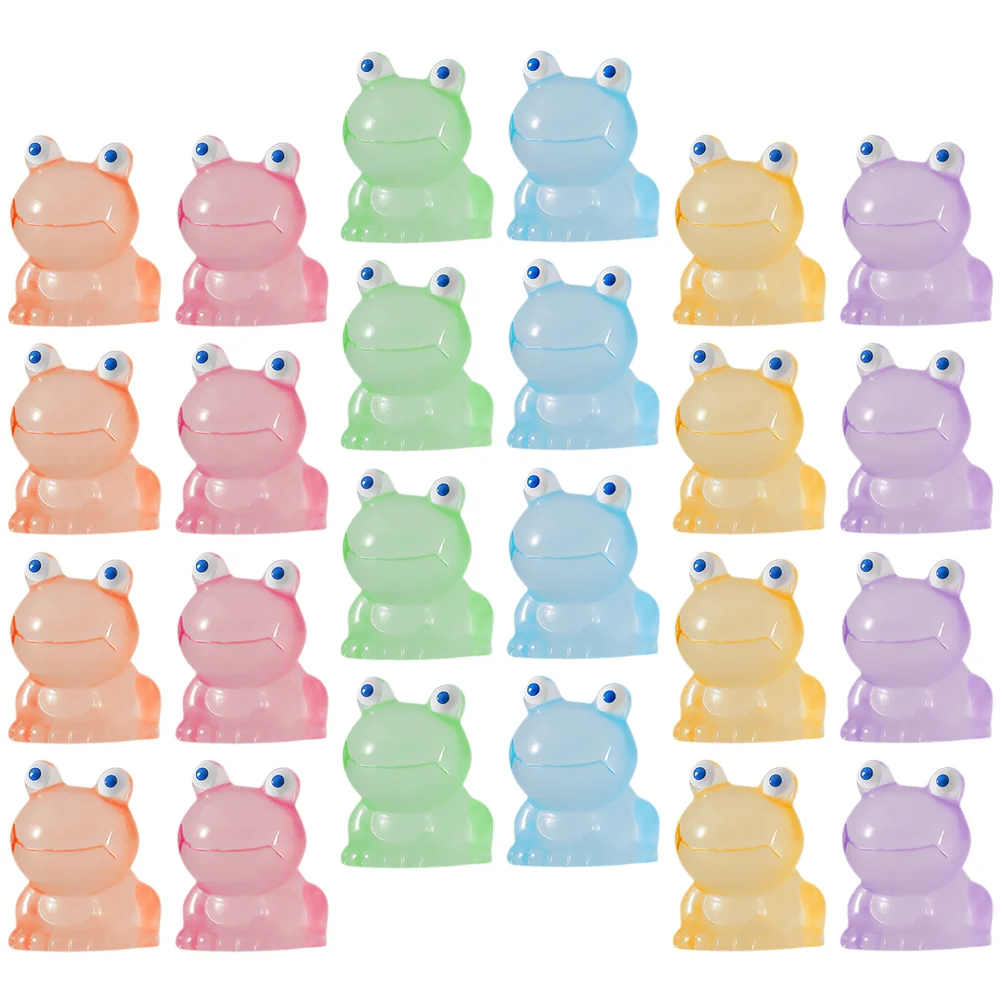 

Luminous Resin Mini Frogs Glow The Dark Cute Frog Miniature Figurines Tiny Fairy Garden Animal Cake Topper Garden Dollhouse