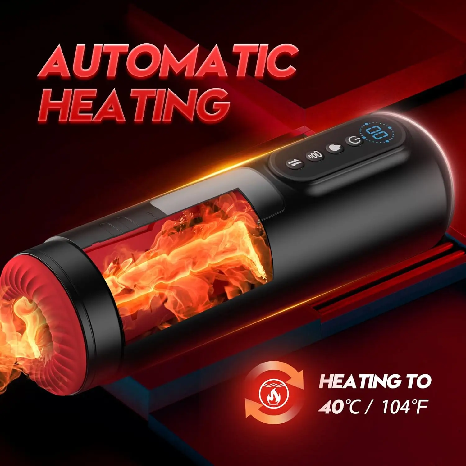 Male Masturbator with 9 Modes Heating Stroker LCD Display for Men