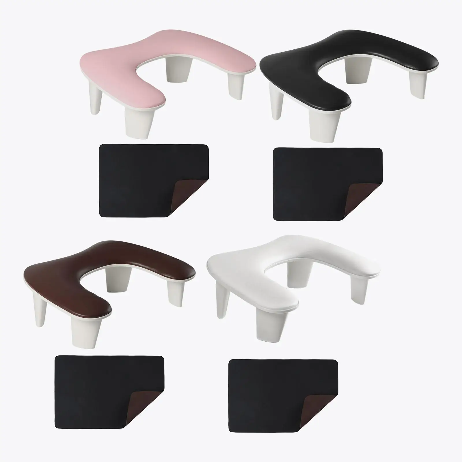 

Manicure Armrest Removable Multipurpose Portable Nail Pillow Hand Rest with Mat for Indoor Home Salon Living Room Fingernails