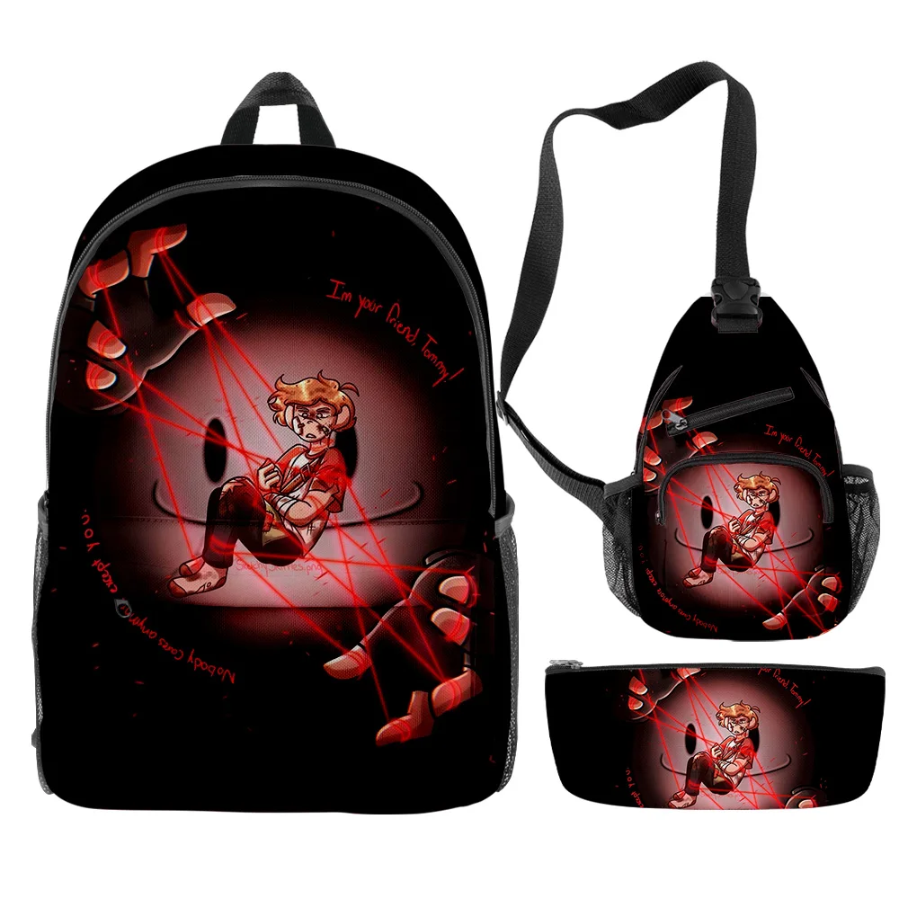 Classic Novelty Funny Dream Tommyinnit 3D Print 3pcs/Set pupil School Bags Travel Laptop Backpack Chest Bag Pencil Case
