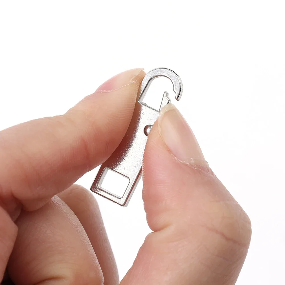 Zipper Repair Kit Zipper Pullers Zipper Sliders Zipper Heads Zipper Accessories 1/5Pcs Detachable Metal Zipper Pull Tap Replacement Zipper Head Puller Repair Kits for Clothing Bags DIY Sewing Sliders