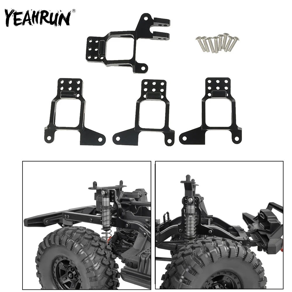 YEAHRUN 4Pcs Metal Front & Rear Shock Tower Hoops Shock Absorbers Mount For 1/10 TRX 4 TRX4 RC