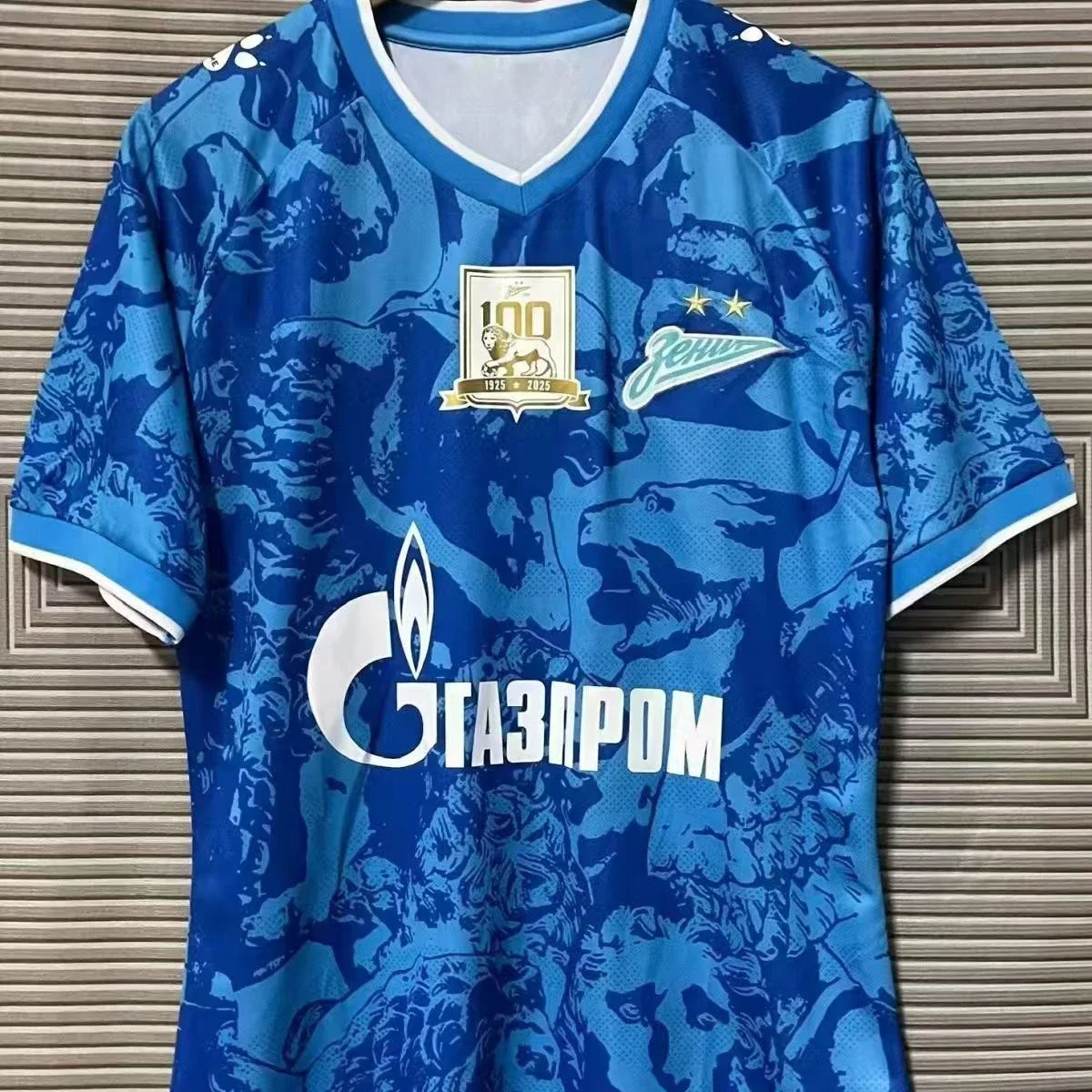 Pajamas Zenit Blue White 3D Print Men's Football Training Top Sports Casual Crew Neck Loose Short Sleeves