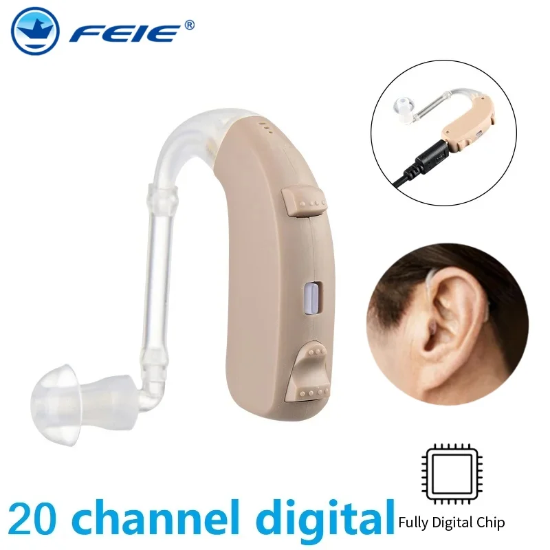 Hearing Aid For The Elderly, High Power Rechargeable Non-Programmable Adjustable Volume Hearing Aid Headset Sound Amplifier 2