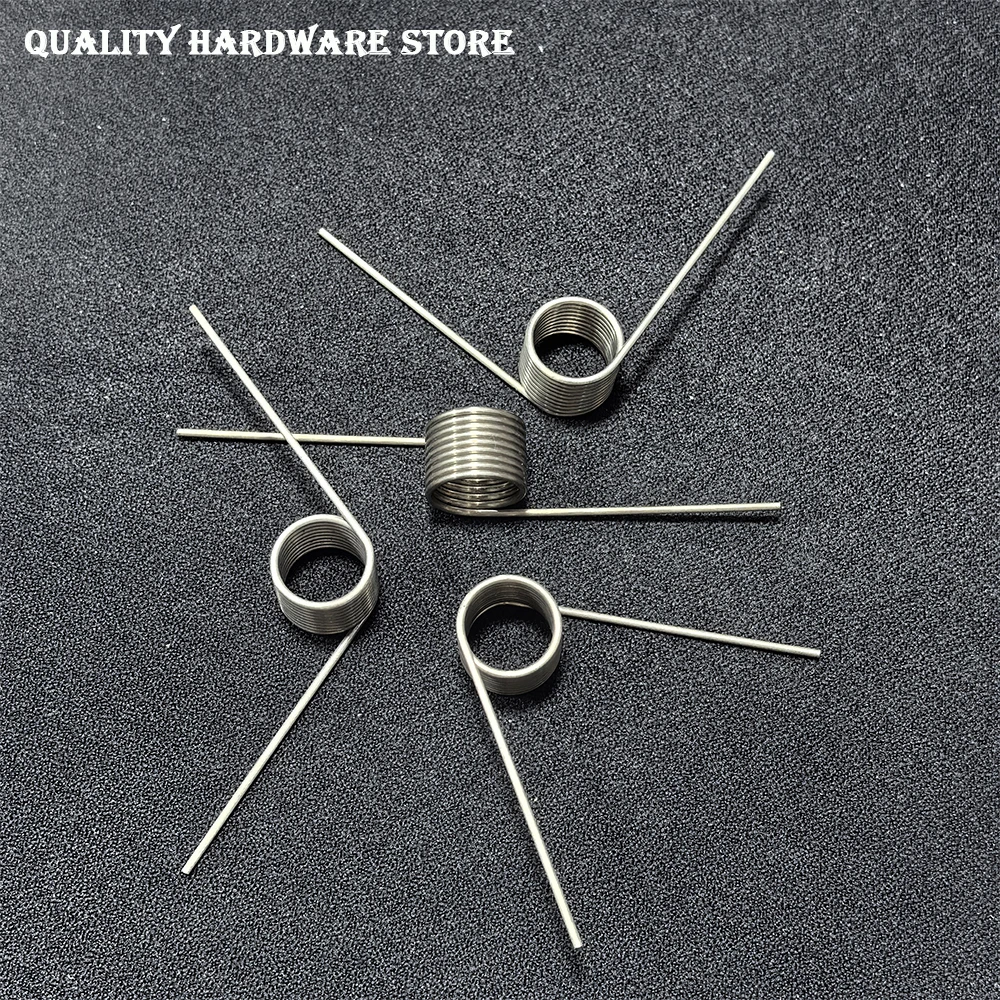 304 Stainless Steel Torsion Spring 60&deg; 90&deg; 120&deg; 180&deg; Rotating Spring V-shaped Reset Torsion 3 turns/6 turns/9 turns 5pcs