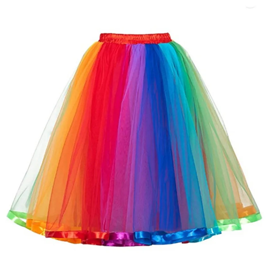 Colorful Rainbow Tutu Skirt for Girls