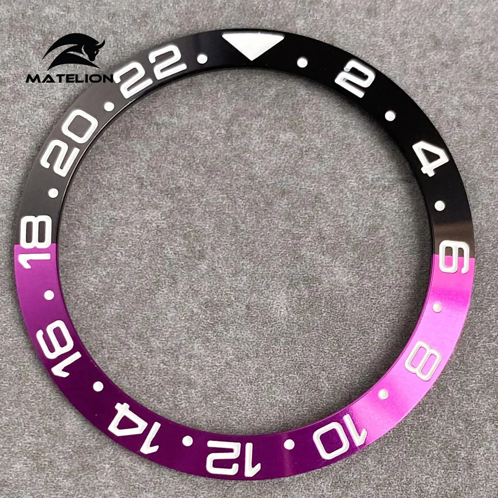 Ceramic Alloy Watch Bezel Insert Ring - 38mm Slope Fit for 40mm Watch Case, Men's Diving Watch Accessory