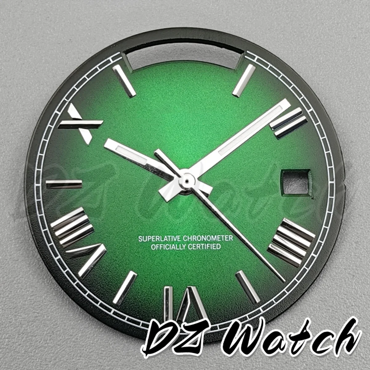 Sunberts 29MM Roman Edge Watch Dial with Dual Date Calendar and Hands for Automatic Movement Watches