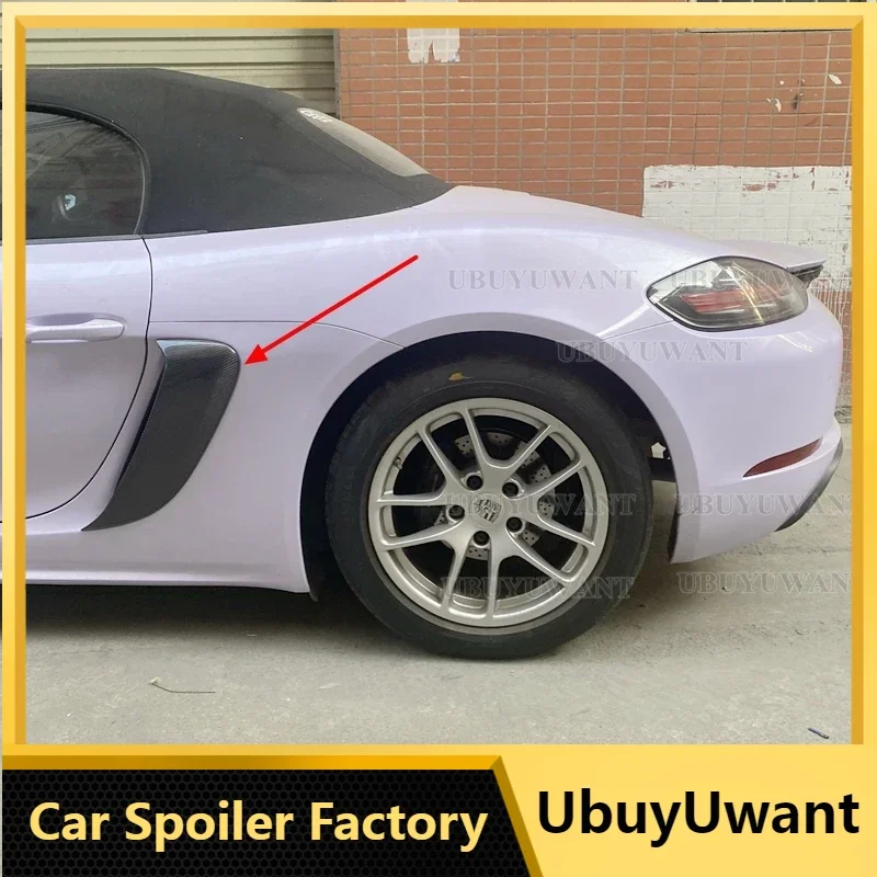 Per Porsche 718 Boxster S T Gts 2.0T 2.5T Body Kit Styling Full Carbon Fiber Side Vents Accessori Auto Prese D'Aria Laterali 2016 +