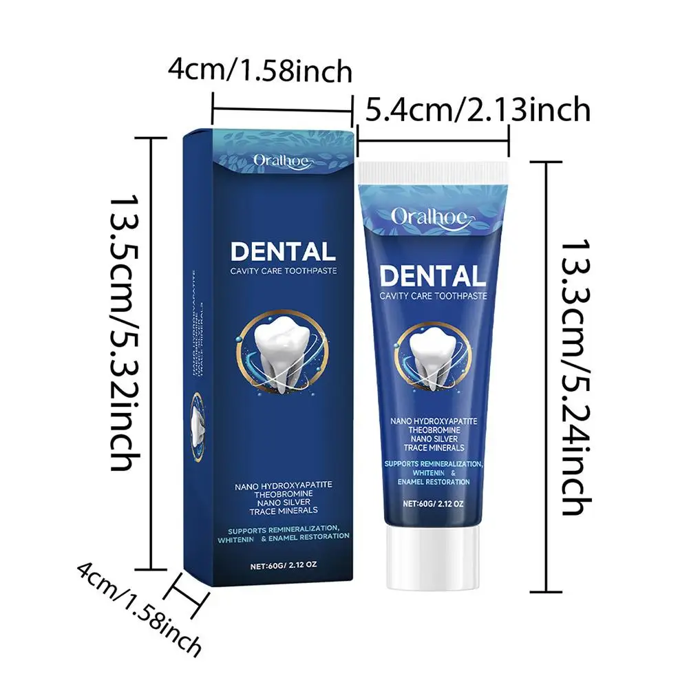Pasta de dientes para el cuidado de los dientes, 60g, aliento refrescante, limpieza profunda, higiene bucal sensible, el