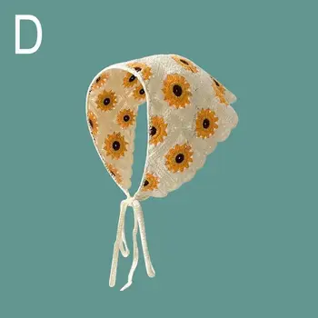 عصابة رأس مثلثة مجوفة مصنوعة يدويًا من الكروشيه 9