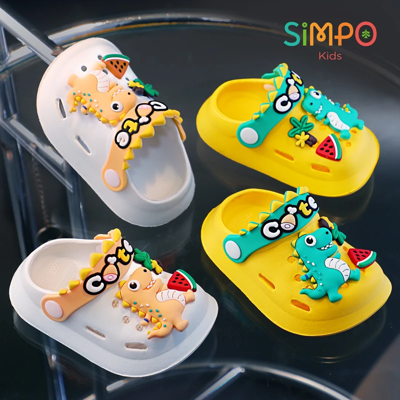 Adorable Dinosaur-Themed Lightweight Kids' Sandals with Colorful Accessories