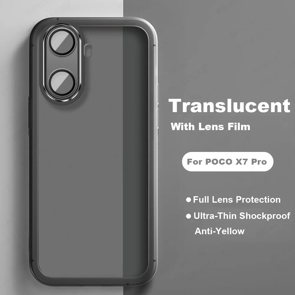 Translucent Crystal Silicone Protective Phone Case with Camera Guard
