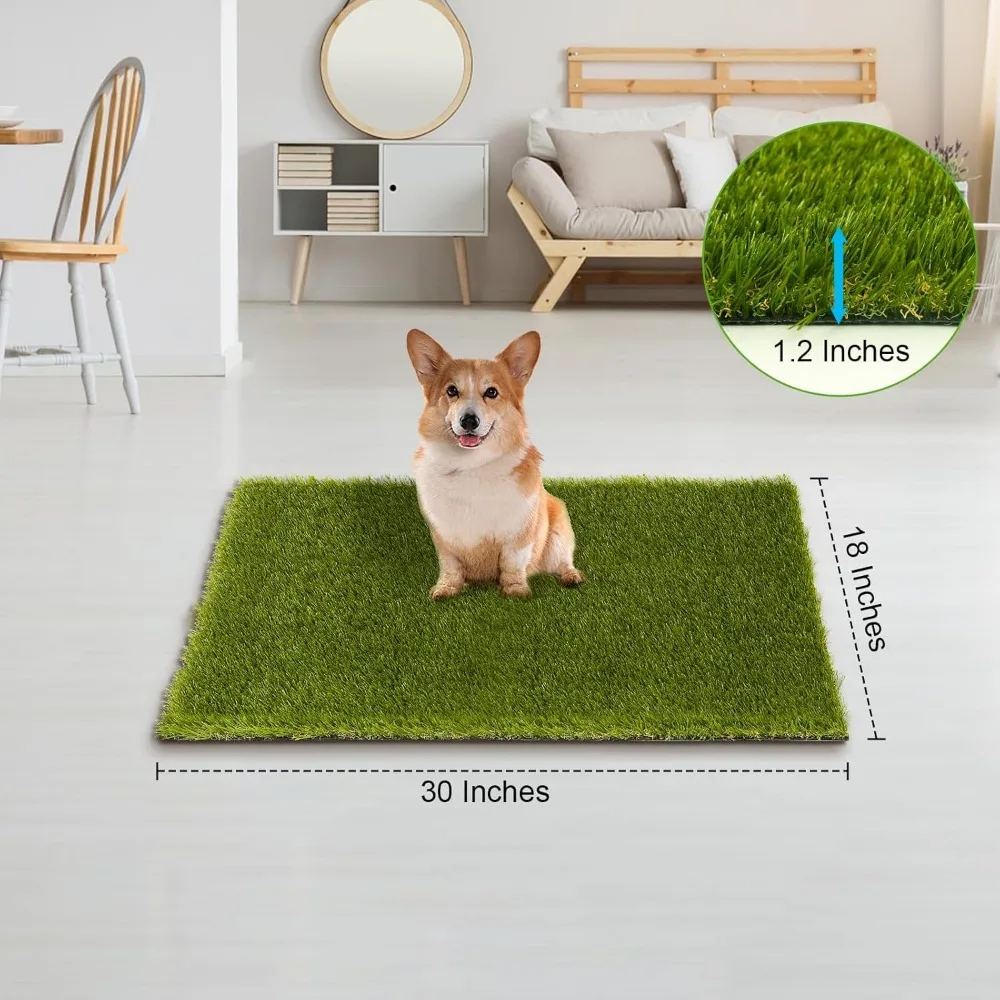 Artificial Grass, Fake Grass for Dogs, Reusable Dog Grass Pee Pads with Drainage Holes for Dog Potty Training