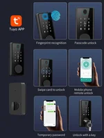 RAYKUBE DS01 4-language Tuya Smart Fingerprint Deadbolt Lock with Latch/Door Sensor Auto Lock Key/Password/Card/ Tuya APP Unlock - Image 2