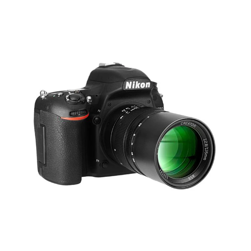 중이 옵틱스 135mm F2.8 II 수동 카메라 렌즈 (니콘 F, 캐논 EF, 후지필름 XF, 펜탁스 K, E L 마운트 미러리스 SLR 카메라용)