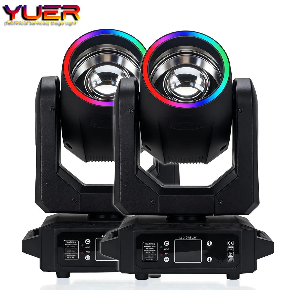 2 uds 200W LED etapa luz con cabezal móvil 12 gobos pantalla LCD 18 prismas Auto DMX 512 efecto luz DJ Disco Bar fiesta show