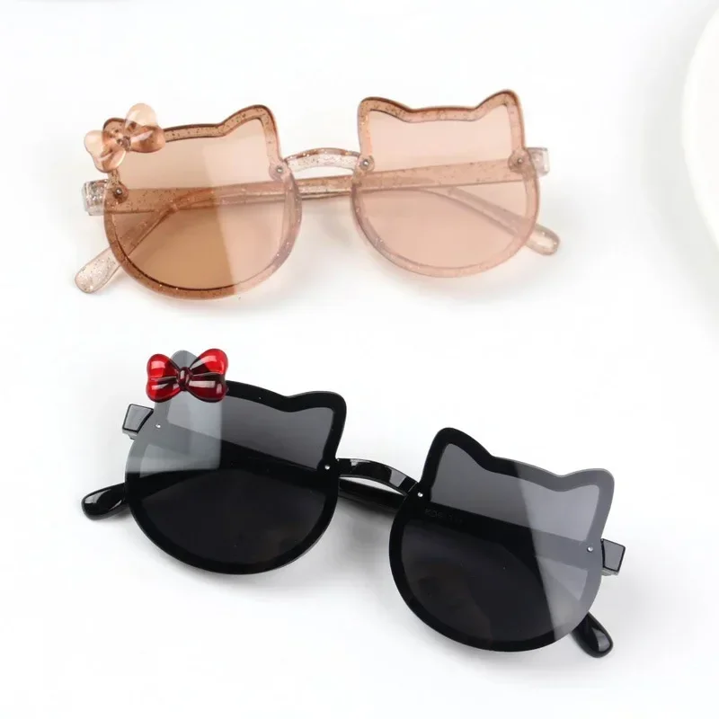 1 Pcs Summer Children Cute Sunglasses Acrylic Bow Outdoor UV Protection Sun Glasses Baby Girls Classic Kids Boy UV400 Eyewear