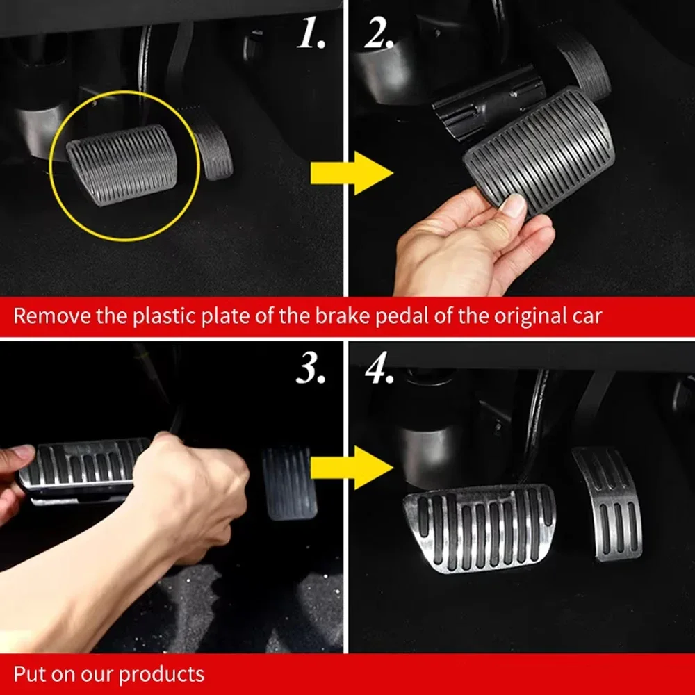 Car Pedals Gas Brake Pedal Anti-Slip Brake Footrest Foot Pedals Cover Accessories Kia Picanto Morning TA Grand Eko Taxi 2011~