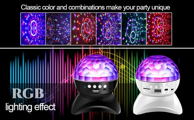 Party Decorations Disco Ball Light Portable Bluetooth DJ Strobe