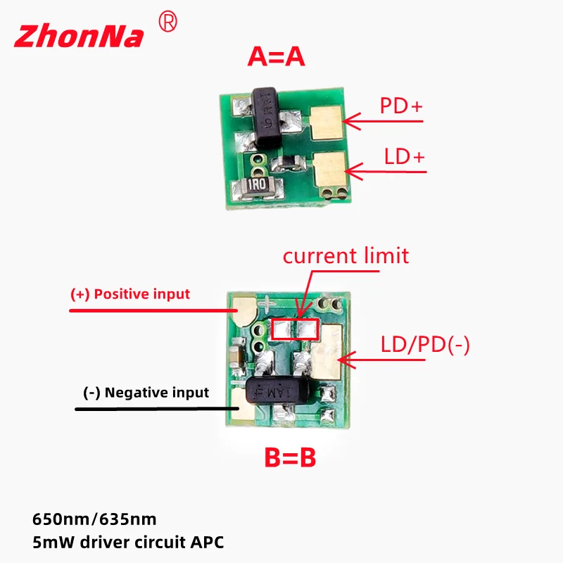 레드 레이저 다이오드 드라이버 보드 APCcontrol 전류 10-50mA Enter3-5V 전압 650nm635nm850nm905nm 광전 모듈 일반