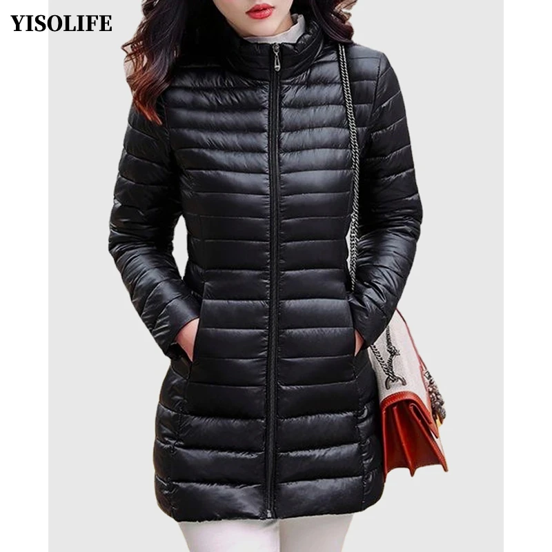 YISOLIFEWomensLightweightWinterJacketwithFourPocketsConcealed