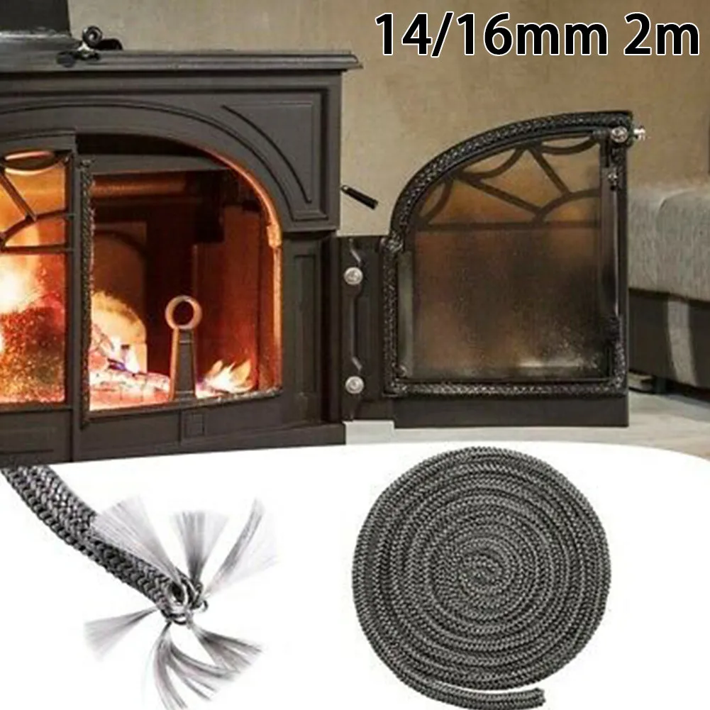 

Fire Seal Stove Rope Fiberglass Ropes 14/16mm 6.56ft Accessory Black Door Sealer Pellet Stoves Wood Burning Stove