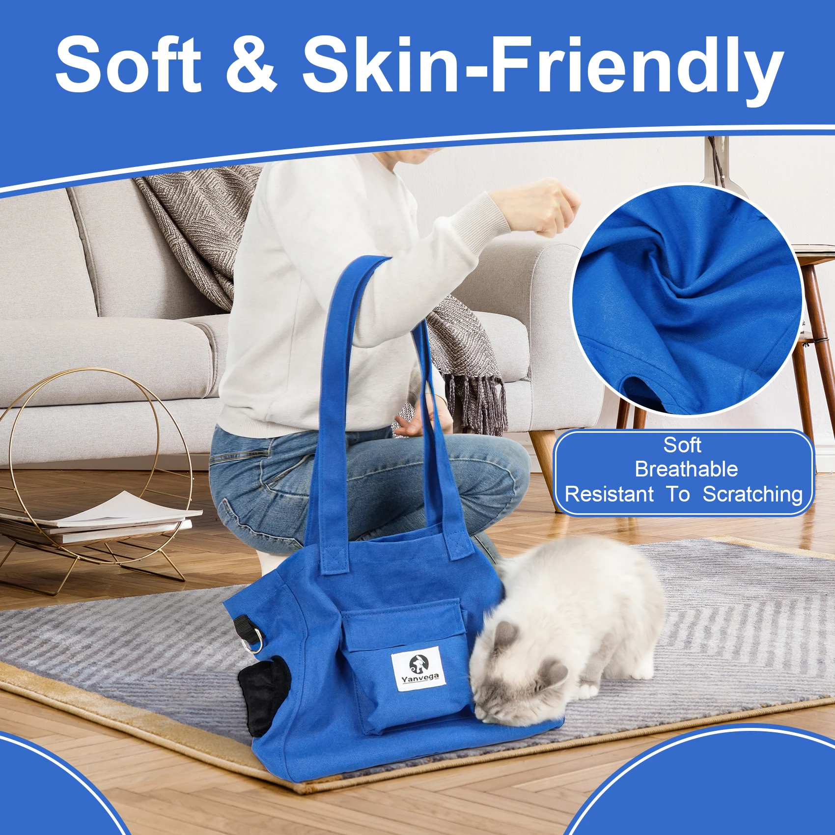 Cat Soft Travel Carrier Bag Pet Supplies Cat Sling Carrier Storage Pocket Adjustable Crossbody Strap Up To 11 lbs Yanvega pet carrier bag