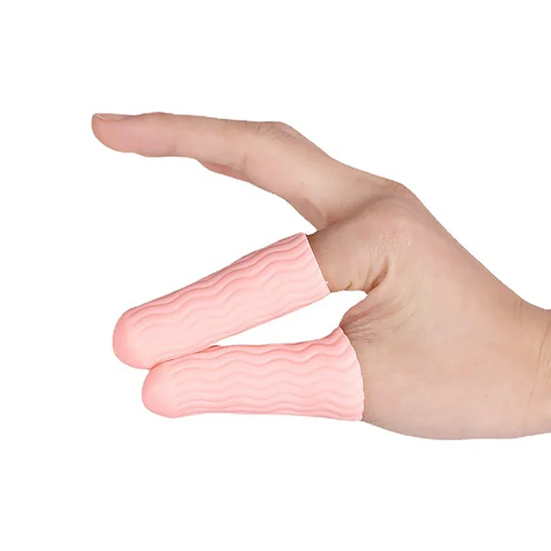 1 Pair Household Non-slip Finger Protector Sleeve Cover Anti-cut Heat Resistant for Cooking