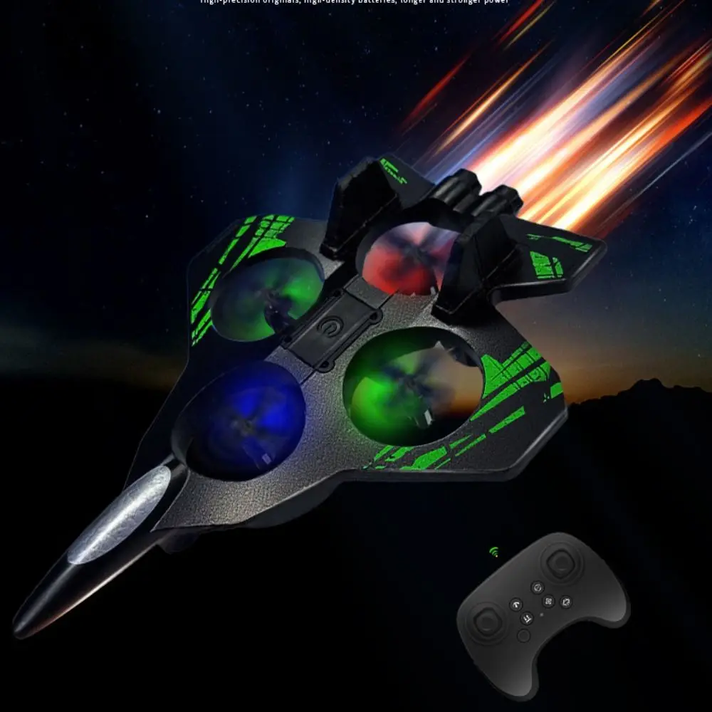 EPP Foam Remote Control Foam Fighter RC Drones Gravity Sensing Four Motor Helicopter Toy with Light Durable RC Hobby Jet Plane