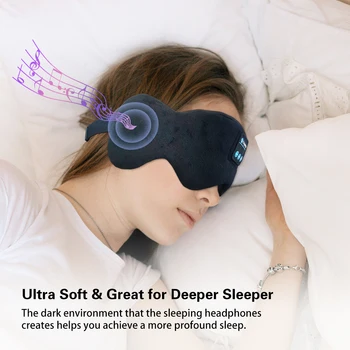 Maschera per dormire con cuffie Bluetooth 5.3 per dormire Ombra per dormire per donna Uomo Fone De Ouvido Bluetooth Wireless Eye Mak 1