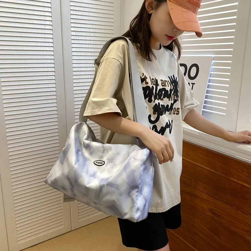Fashion Waterproof Travel Fitness Bag Portable Nylon Women Sport Clothes Storage Pack Multifunction Dry Wet Separation Gym Pouch