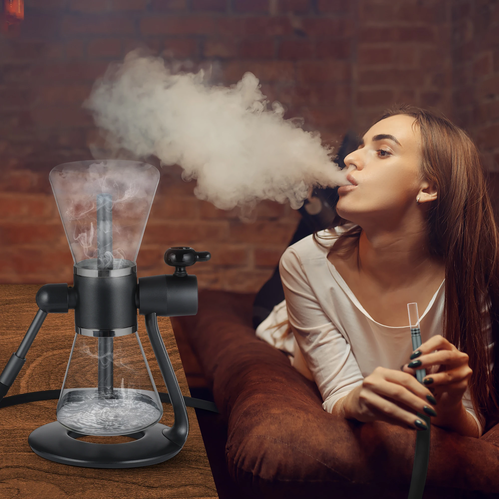 Gravity Hookah 360&deg; Hookah Rotating Glass Metal Gravity Shisha SANDGLAS Portable Two-Way Infuser hookah accessories hookah pipes hookah set