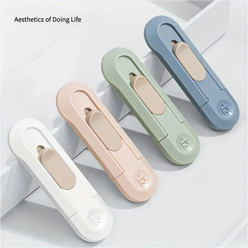 1pc Mini Telescopic Box Knife Art Knife Portable Express Bag Opener Paper Cuttings with Compact Blade Scraper Home Office Use