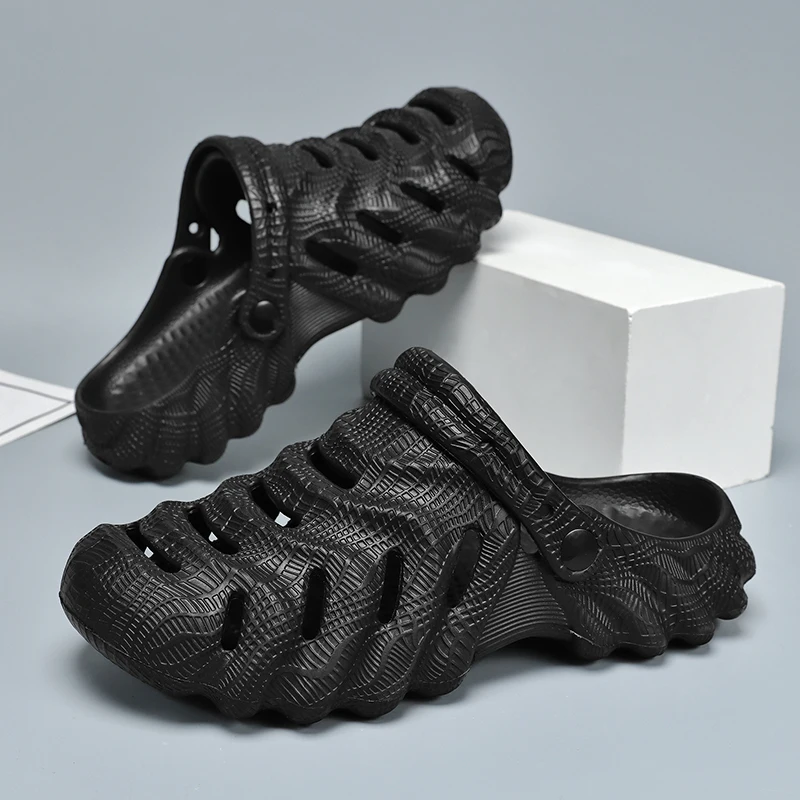 

Сандалии мужские из ЭВА, дышащие босоножки с вырезами, Нескользящие, без спинки, Пляжная модная обувь, лето 2024