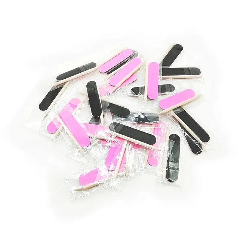 50pcs 일회용 네일 청소 케어 키트 미니 네일 파일 스틱 네일 아트 도구 휴대용 파일러 액세서리 매니큐어 용품