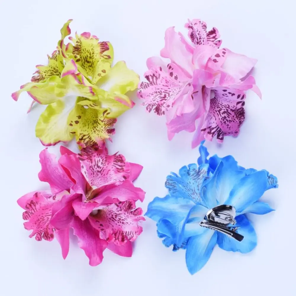 

Bohemian Style Artificial Floral Headdress Artificial Flower Fashion Beach Barrettes Vintage Headdress Cloth Satin Hairpin