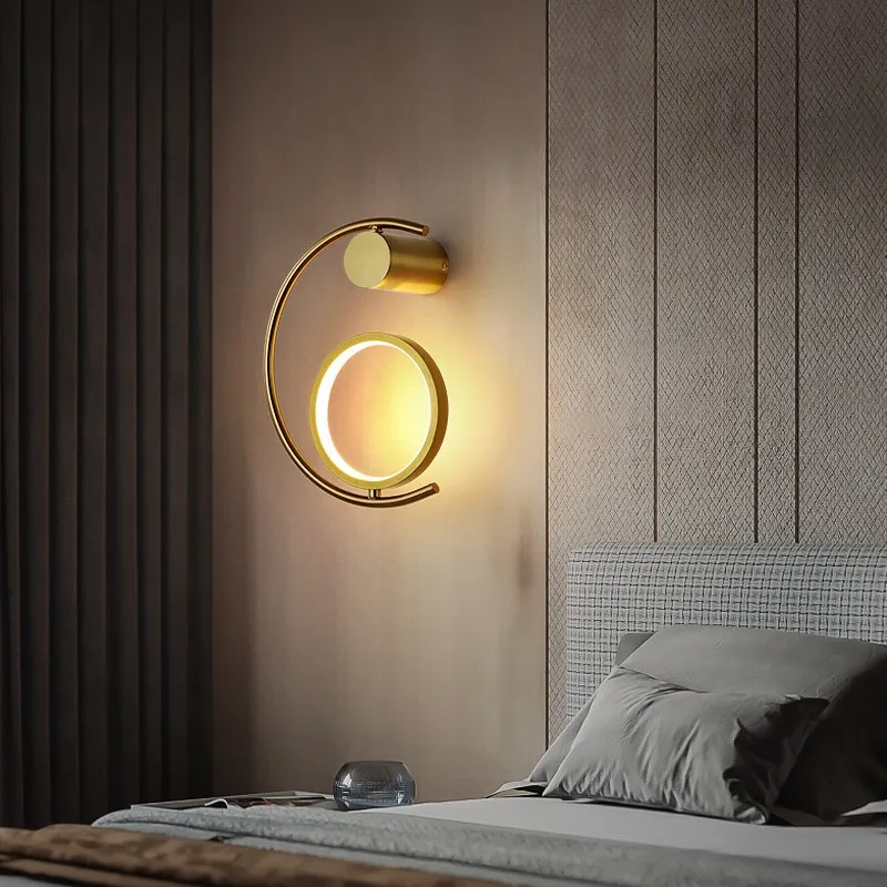 

Прикроватная настенная лампа, планшетофон для спальни, роскошный креативный дизайн, настенный светильник, современный минималистичный фон для гостиной, настенный светильник