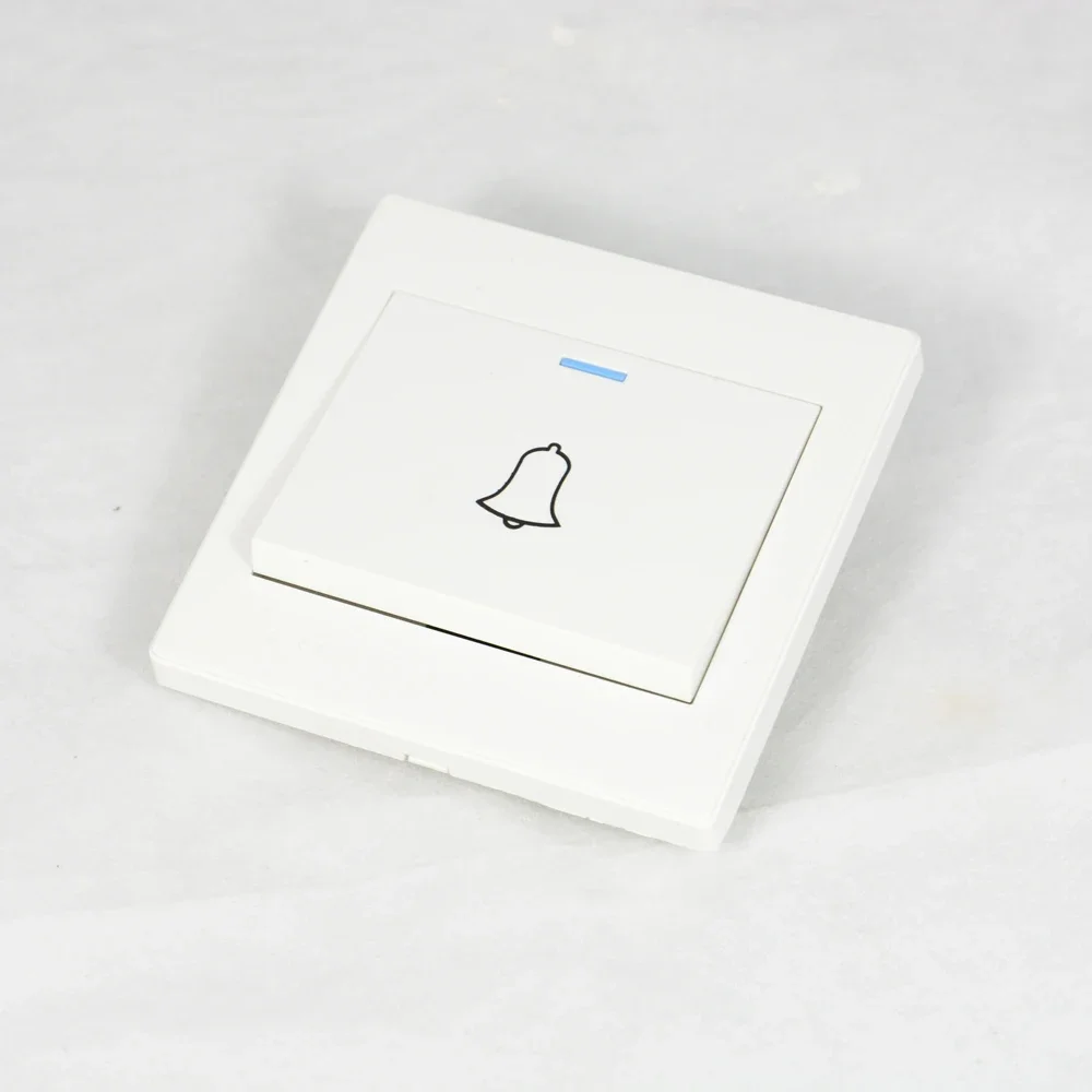 10 PCS Door Bell Button Wired Type 86mm Wall Mounted For House Push To Ring Doorbell Switch Normally Open Signal Press Calling