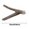 2Pcs Wood Parrot Bird Stand Tree Branch Rack Hanging Toys Squirrel Hamster Branch Perches Chew Bite Toys Stick 6